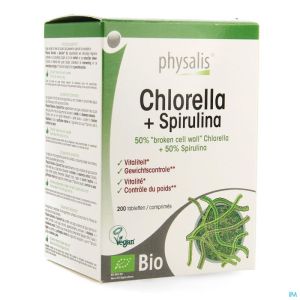 Physalis Chlorella + Spirulina Bio 200 Tabl