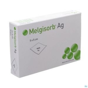 Melgisorb Ag 5X5Cm 256055 10 St