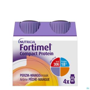 Fortimel Compact Protein Perzik/Mango 4X125 Ml