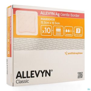 Allevyn Ag Gentle Bord Klev Sil 12,5X12,5Cm 10 St