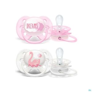 Avent Fopsp Ultra Soft Deco Girl +0M 2 St 222/02