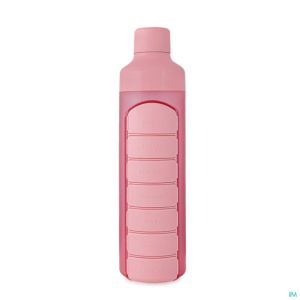 Yos Water Bottle & Pill Box Weekly Perf Pink 1 St