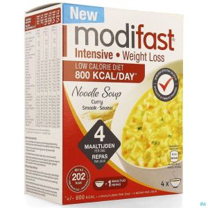 Modifast Soep Noodle Curry 4 Zakjes 55 G