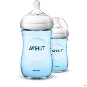 Avent Natural Zuigfles 2.0 Blauw Duo 260 Ml