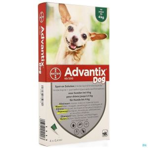 Advantix 40/ 200 Chiens ( 4kg Fl 4x0,4ml