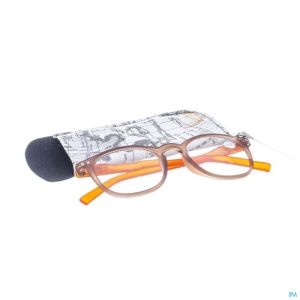 Pharmaglasses Leesbril Comp Br/Oranje +2 1 St