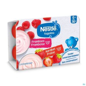 Nestle Baby Yogo Aardbei Framboos 6X60 G