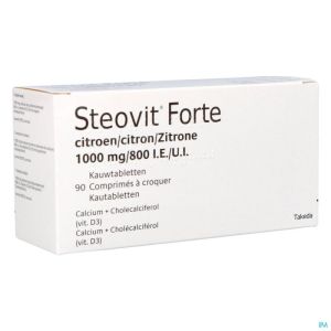 Steovit Forte Citron 1000mg/800ui Comp Croq 90 Pip