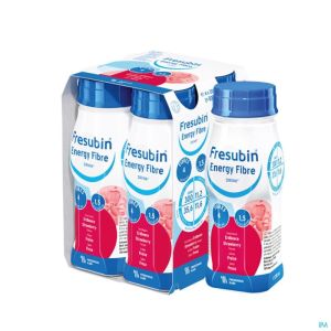 Fresubin Energy Fibre Drink Aardbei 4X200 Ml