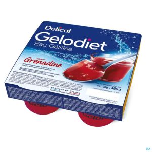 Gelodiet Gelwater Gesuik Grenadine 4X120G