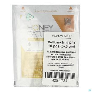 Honeypatch Mini Dry Tulle Genez Honing 5X5Cm 10 St