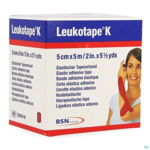 Leukotape K 5Cmx5M 7297816 Rood 1 Rol