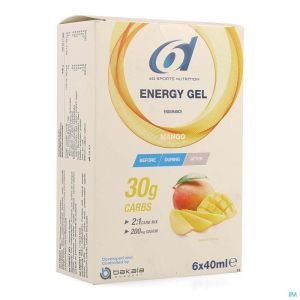 Energy Gel 6D Mango Sports Nutr 6 X 40 Ml