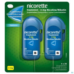 Nicorette Freshmint Comp A Sucer 80x4mg