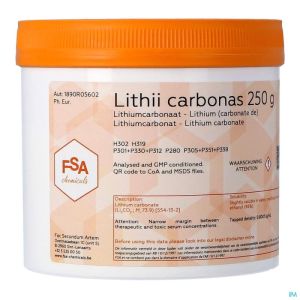 Lithium Carbonate 250g Fsa