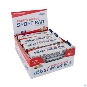 Etixx Energy Sportbar Nougat 40G 12 St