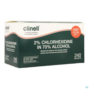 Clinell Alcoholdoekjes 2% Chloorhexidine 240 St