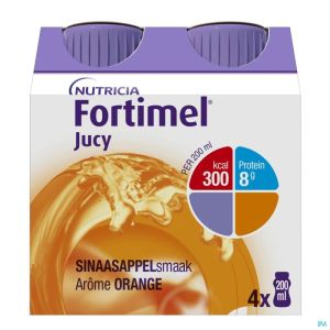 Fortimel Jucy Sinaasappel 4X200 Ml 155764 Nm