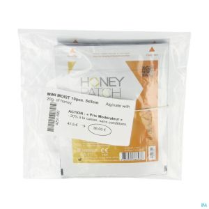 Honeypatch Mini Moist Genezende Honing 5X5Cm 10 St