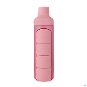 Yos Water Bottle & Pill Box Daily Perf Pink 1 St