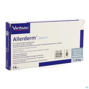 Allerderm Spot-On Kat/Hond <10 Kg 6 Pipet 2 Ml