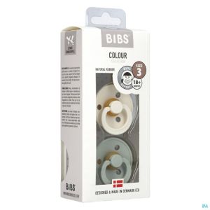 Bibs 3 Sage/ Ivory 2 St