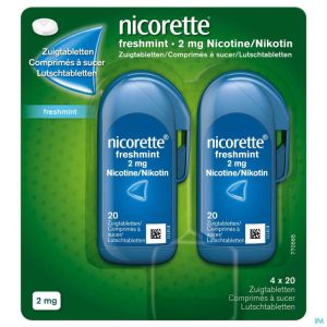 Nicorette Freshmint Comp A Sucer 80x2mg