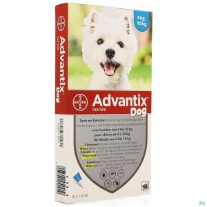 Advantix 100/ 500 Chiens 4(10kg Fl 4x1,0ml