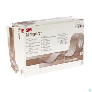 Micropore Skin Tone 2,5Cmx9,14M 12 Rol