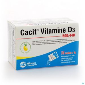 Cacit Vit. D3 500mg/440iu Gran Efferv. Sach 30