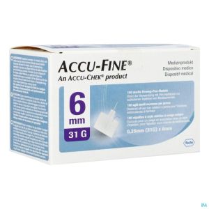 Accu Fine Naald 0,25X6Mm 31 G 100 St