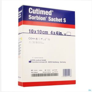 Cutimed Sorbion Sachet S 10X10 Cm 7323206 10 St