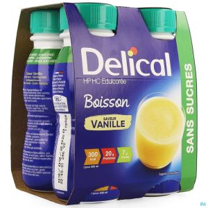 Delical Melkdr Hp-Hc Zoetst Vanille 4X200 Ml