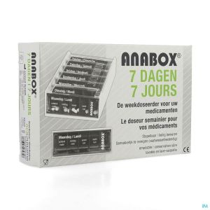 Pillendoos Anabox Pilbox 7 Dagen Kind M.colornl/Fr