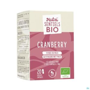 Nutrisentiels Cranberry Bio Nutrisante 20 Tabl
