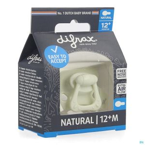 Difrax Sucette Natural 12m+ Uni/pure Creme/popcorn