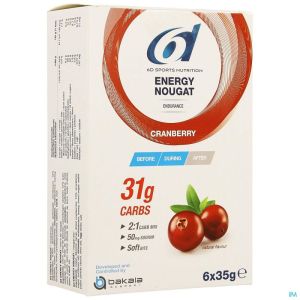 Energy Nougat 6D Cranberry Sports Nutr 6 X 35 Gr