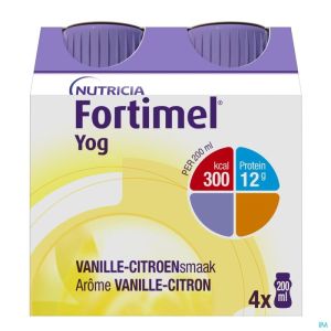 Fortimel Yog Vanille-Citroen 200 Ml 4 St Mn