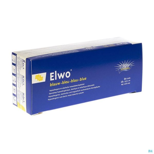 Elwo Sparadrap 18X2,5Cm Blauw 20035 60 St
