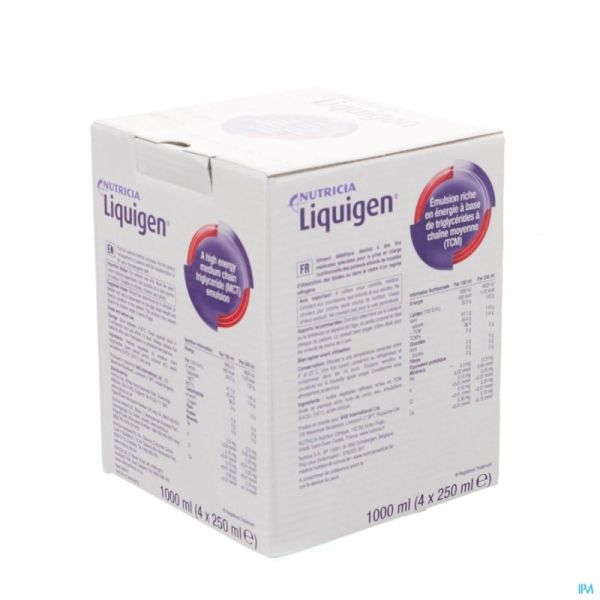 Liquigen Fles Plast 4 X250 Ml