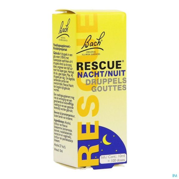 Bach Flower Rescue Gouttes Nuit 10ml