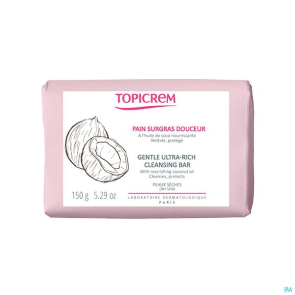 Topicrem Hydra+ Zachte Overvet Wastablet 150 G