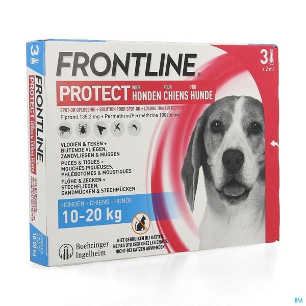 Frontline Protect Spot On Sol Chien 10-20kg Pipet3