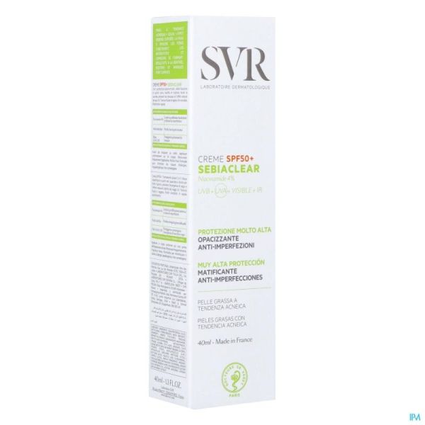 Svr Sebiaclear Creme Ip50 40 Ml Nm