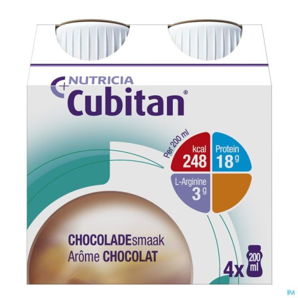 Cubitan Chocolade 200 Ml 4 St