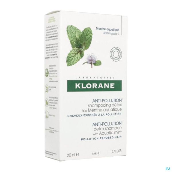 Klorane Shampoo Watermunt Detox 200 Ml