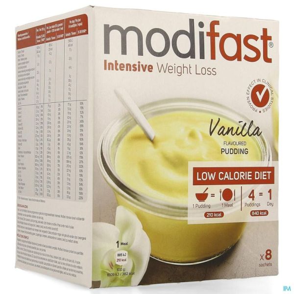 Modifast Pudding Vanille 8 Zakjes 55 G