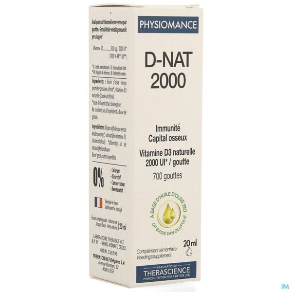 D-nat 2000 Fl Gutt 20ml Physiomance Phy341