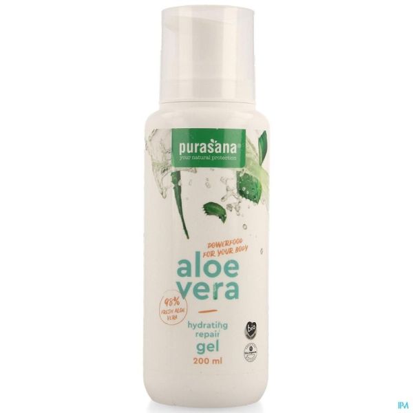 Purasana Aloe Vera Hydr Herst Gel Bio 200 Ml