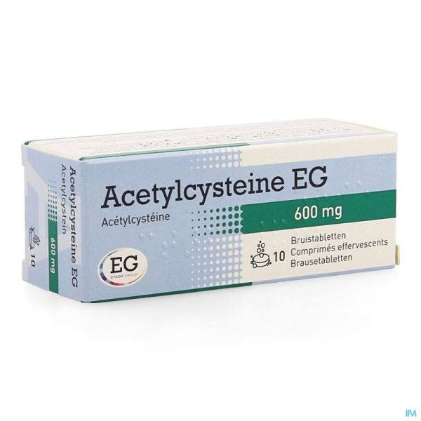 Acetylcysteine Eg 600mg Comp Eff 10x600mg